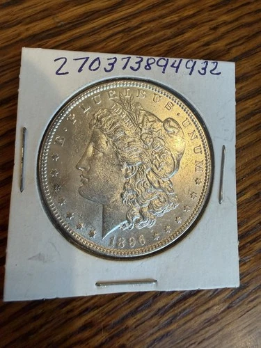1896 Morgan Silver Dollar, VF+ Condition, 90% Silver, Philadelphia Mint