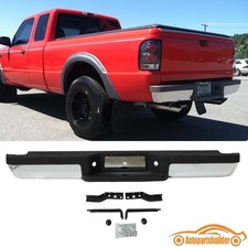New Chrome Steel Rear Step Bumper Assembly For 1993-2011 Ford Ranger Fleetside