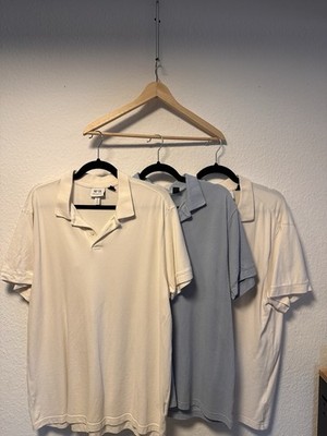 H&M Poloshirts 3er Set Gr. L   Beige / Blau   Regular Fit   Top Zustand