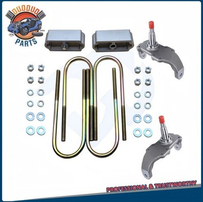 For 55-57 Chevy Bel Air 2''Drop Lowering Kit w/ Blocks, U Bolts & Drop Spindles