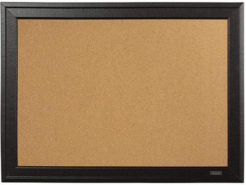 Cork Bulletin Board, Framed Corkboard, 11” x 17”, Black Frame, Message Board ...