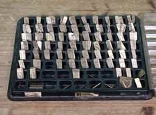 New Hermes Double Line Century Brass Engraving Fonts Lot