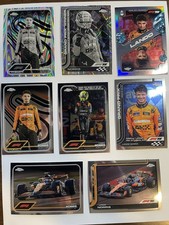 Topps Chrome F1 Lando Norris 11 Card Lot B&W Lazer B&W Raywave Ace and Base