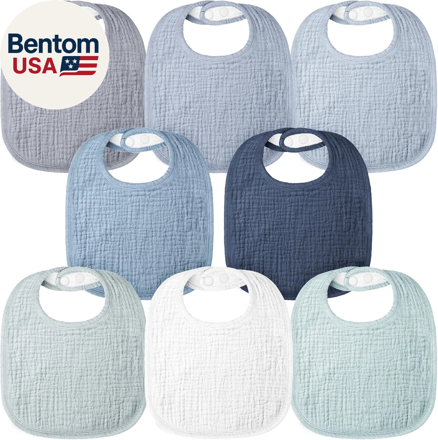 Baby Bibs for Drooling and Teething 100% Cotton Muslin Bibs for Baby Boy & Girl,