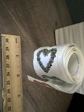 Vintage Sticker Roll Gifted Line John Grossman Roses Flowers Heart