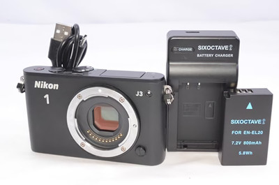 Nikon 1 J3 Black 14.2 MP Mirrorless Digital Camera Body Only Used