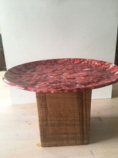 Emaillierter Teller Emaille rot bunt