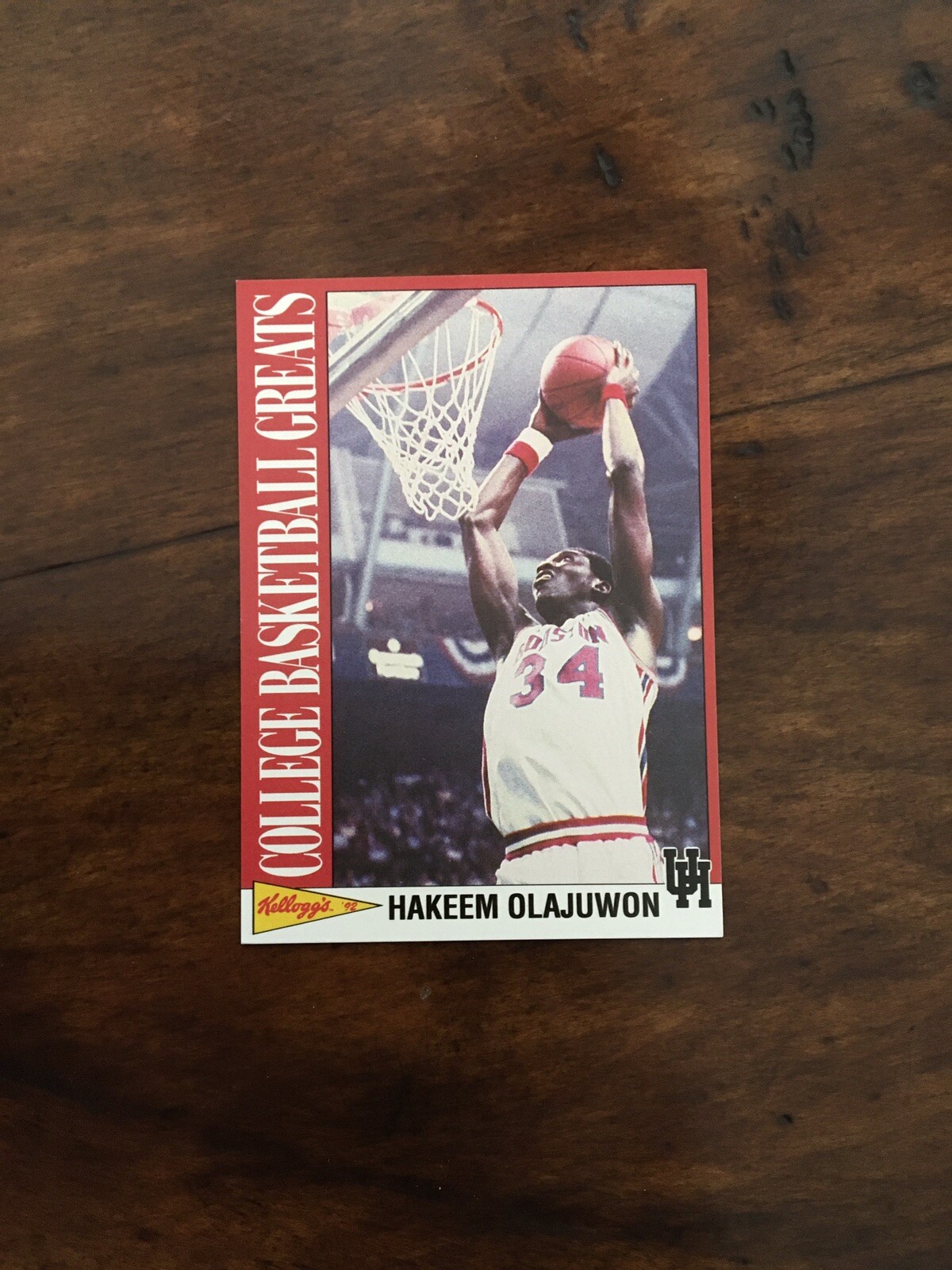 1992 Kellogg's College Greats Hakeem Olajuwon #11.....Rare | eBay