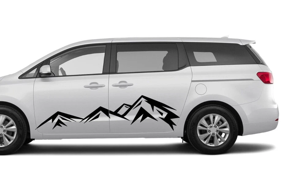Kit de calcomanías adhesivas gráficas Side Mountain Hill para minivan KIA Sedona 2020 2021 Foto 2 de 4
