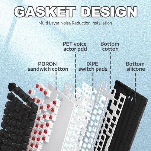AJAZZ AK820 75% Wired Mechanical Keyboard,CNC Knob,PBT Keycaps,Hot-Swappable - Picture 32 of 54