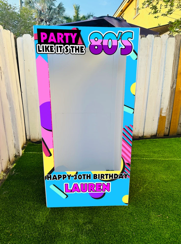 party like it's the 80's, happy birthday 30th birthday, custom name, photo booth - Изображение 3 из 4