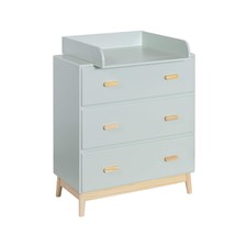 Fasciatoio Tessen 100x80x42 MDF Pino Verde Acqua Marrone Scandinavo Da Montare