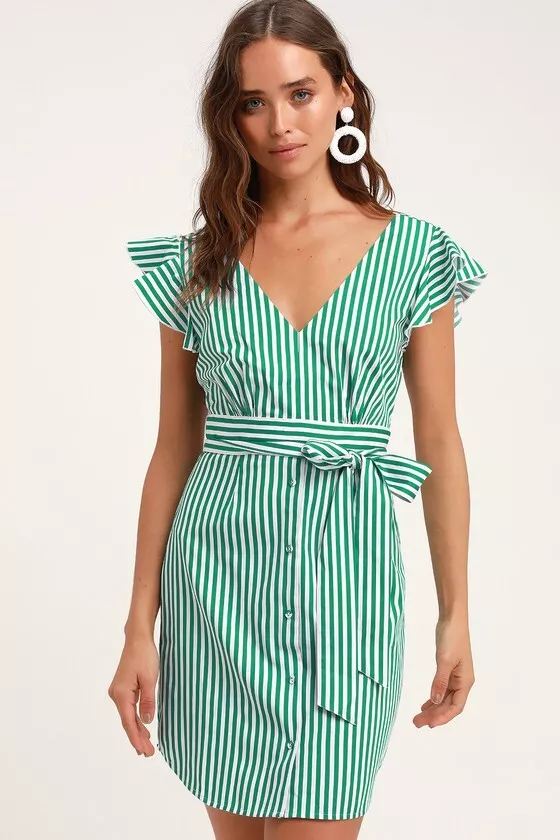 Bb dakota peppermint stripe clearance dress
