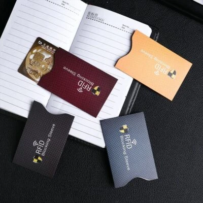 CRYSTAL WORLD UK 1/3/5 RFID Blocking Bank Card Sleeve Debit Credit Contactless Protection Wallet