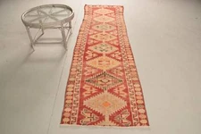 Oushak Rug, 2.6x9.5 ft Runner Rug, Oriental Rugs, Vintage Rugs, Turkish Rugs