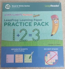 LEAP FROG LEARNING PAPER PRACTICE PACK Learn to Write Numbers LeapReader NEW