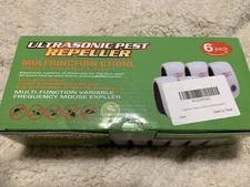 ULTRASONIC PEST REPELLER, 6 Pack, NEW