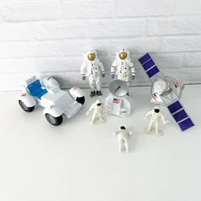 NASA Space Voyagers APII Apollo Astronaut Action Figure & Vehicle Lot Vtg 1998