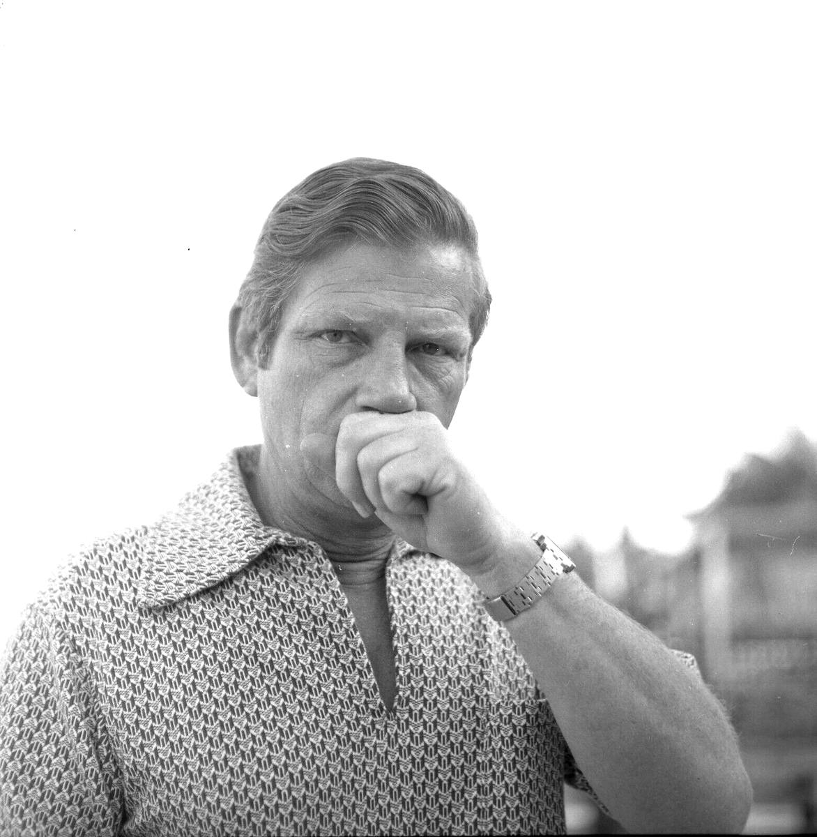 Vintage Negative Black White Medium Format Man Portrait 1970's