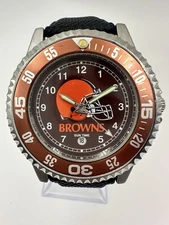 Vintage 1997 Cleveland BROWNS Football NFL SUNTIME Men’s Watch Divers Style