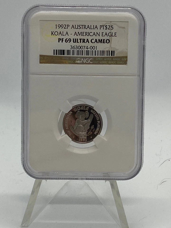 Australia 1992 $25 Platinum Koala AMERICAN EAGLE PRIVY NGC PF69 UC Mintage 750 - Image 2 of 4