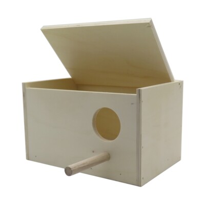 Wellensittich Nistkasten - 21,0 x 12,5 x 13,0 cm - Brutkasten Vogelhaus