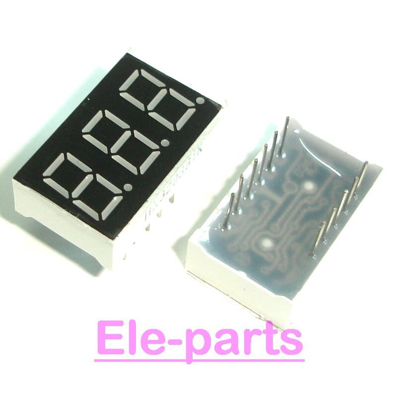 10 Pcs 3 Digit 0.36 Inch Red 7 Segment Led Display Common Cathode Digital Tube
