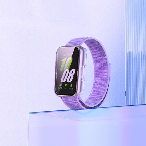 For Samsung Galaxy Fit 3 Nylon Band +TPU Case Elastic Strap Protector Case Glass - 第 7/24 張圖片
