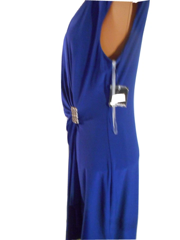 Vestido De Colección Nuevo Con Etiquetas American Living Azul 12 Sin Mangas Forrado Cocqueta Cóctel Noche Foto 3 de 4