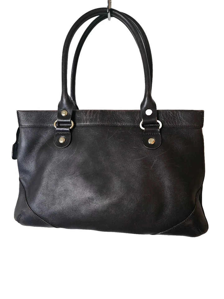 Kate Spade Medium Triple Compartment Distressed Brown Leather Shoulder/Hand Bag - Image 2 of 4