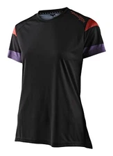 Troy Lee Designs Lilium Rugby Womens SS MTB Mountain Bike Jersey Black XL