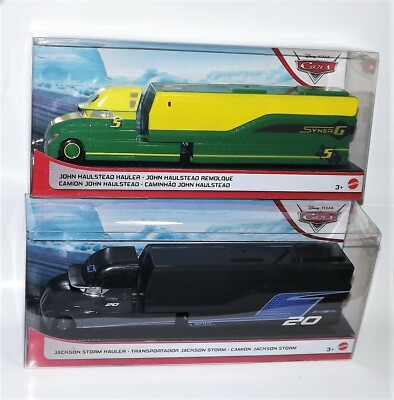 Lot of 2 Disney Pixar Cars Jackson Storm Hauler & John Haulstead