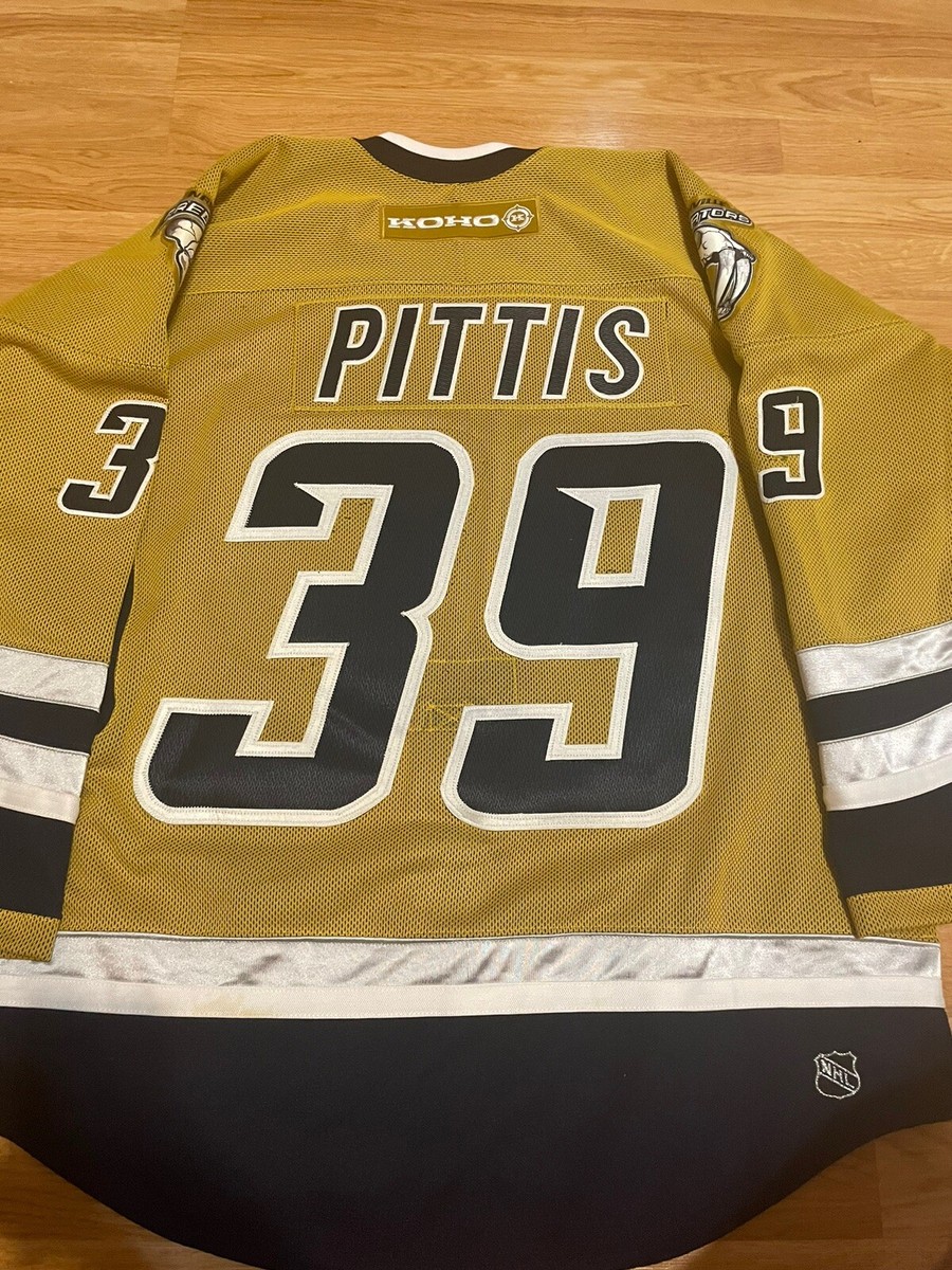 Pittis 2002-03 Nashville Predators Game Issued Mustard Cat 3rd NHL