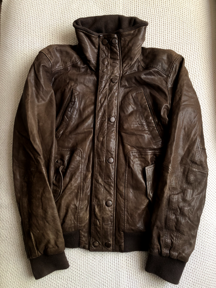 New Dolce & Gabbana Men's Leather Jacket - Classic Style, Brown