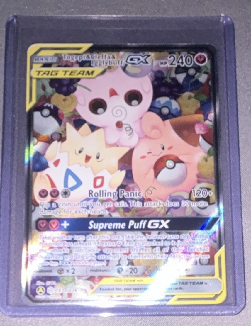 Pokemon TCG Togepi & Cleffa & Igglybuff GX 143A/236 TAG TEAM Holo Promo 240HP