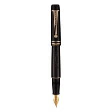 Brand New  LeBOEUF Pilgrim Heritage Collection Licorice Black Fountain Pen F,M.B