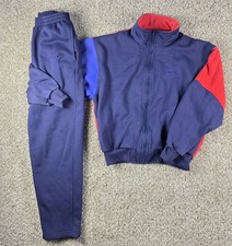 Vintage 90s 80s Nike Track Sweat Suit 2-piece Size Small Zip Jacket Pants Sweats