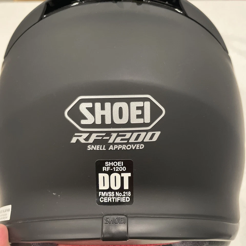 Casco Shoei RF-1200 Snell Aprobado M Negro NUEVO sin etiquetas Foto 2 de 4