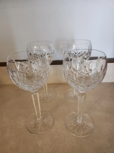 Vintage Waterford Lismore Balloon Wine Goblets Set of 4 –  7-5/8'' Tall Gothic