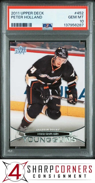 2011 Upper Deck #452 Peter Holland RC Young Guns Pop 2 PSA 10
