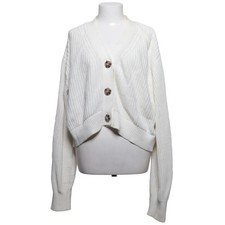 H&M, Strickjacke, Damen, Größe: S, Weiß, Acryl/Baumwolle, Einfarbig #h0j