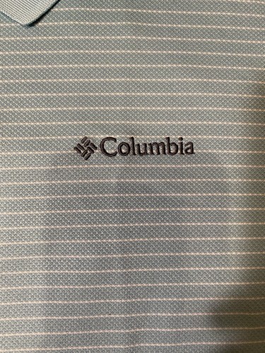 Columbia Omni Shade Polo Mens Size Large Blue Work Dress School Shirt - Picture 3 of 10