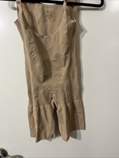 Assets SPANX Adjustable Shaping Open Bust Bodysuit XL Beige 112121