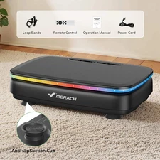 MERACH Vibration Plate Exercise Machine with Light Whole Body Workout Power Vibr
