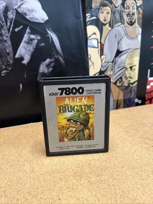 Atari Alien Brigade for Atari 7800 Video Game Cartridge (1990) Tested Working