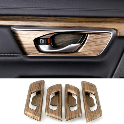 Honda CR-V 2017-2022 Interior Door Handle Bowl Cover Trim - Peach Wood 4 PCS