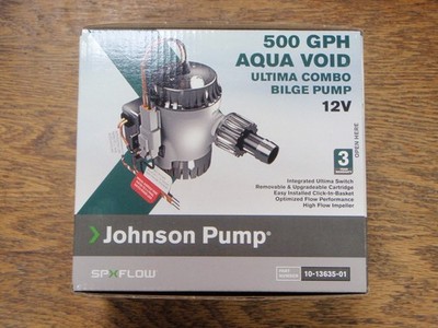 BILGE PUMP 500GPH 101363501 AQUA VOID 12V JOHNSON PUMP ULTIMA AUTO 10-13635-01