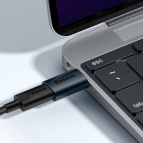 Adapter USB-A auf USB-C Baseus Ladeadapter Konverter 10Gbp\s Blau - Photo 4/9