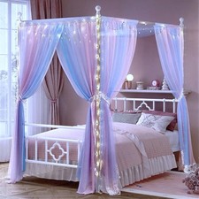 Your child can sleep like a princess under this pretty bed canopy! Fits all beds