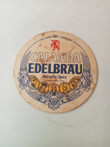 Sous Bock : EDELBRAU - CALANDA BRAU CHUR - SUISSE / Coaster Bierdeckel Viltje - Picture 2 of 2